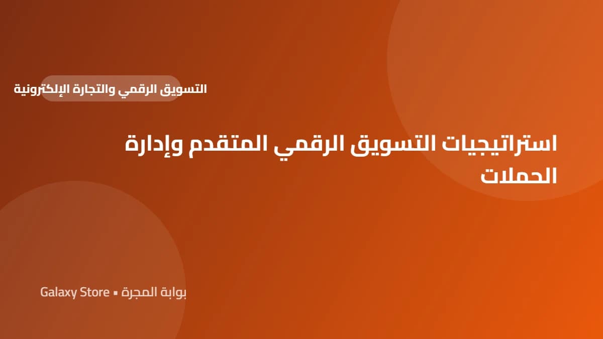 استراتيجيات التسويق الرقمي المتقدم وإدارة الحملات